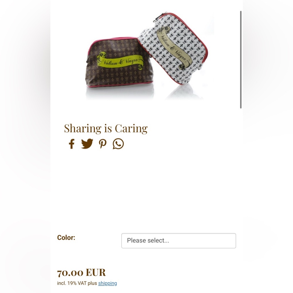 Jessica Kagan Cushman V and V  cosmetic bag
